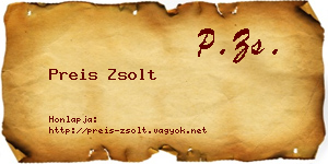 Preis Zsolt névjegykártya